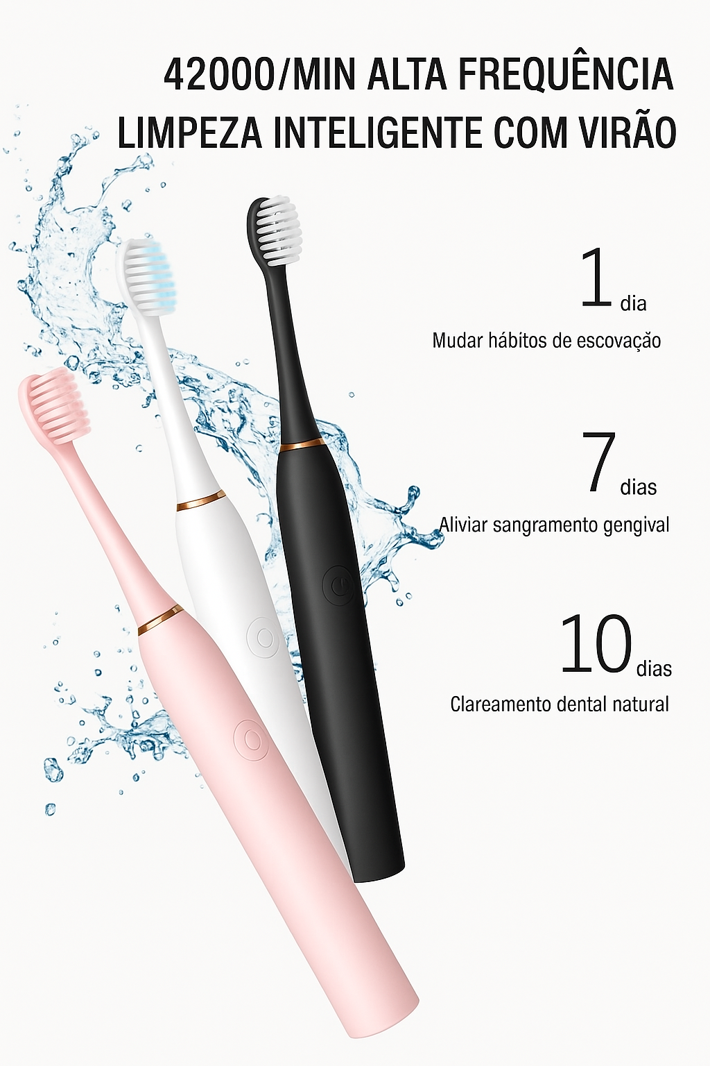 Escova de dente elétrica à prova d-Água