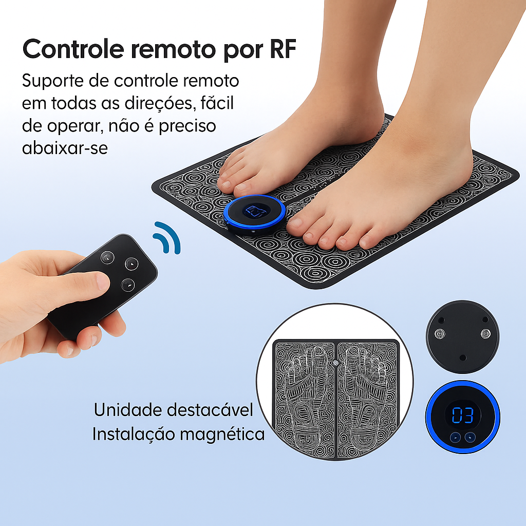 Massageador elétrico para os pés - Relaxamento muscular