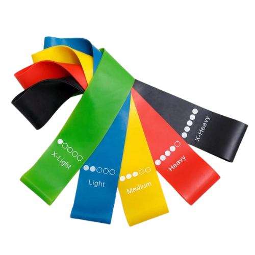 Kit 5 peças - extensores elásticos para exercícios físico