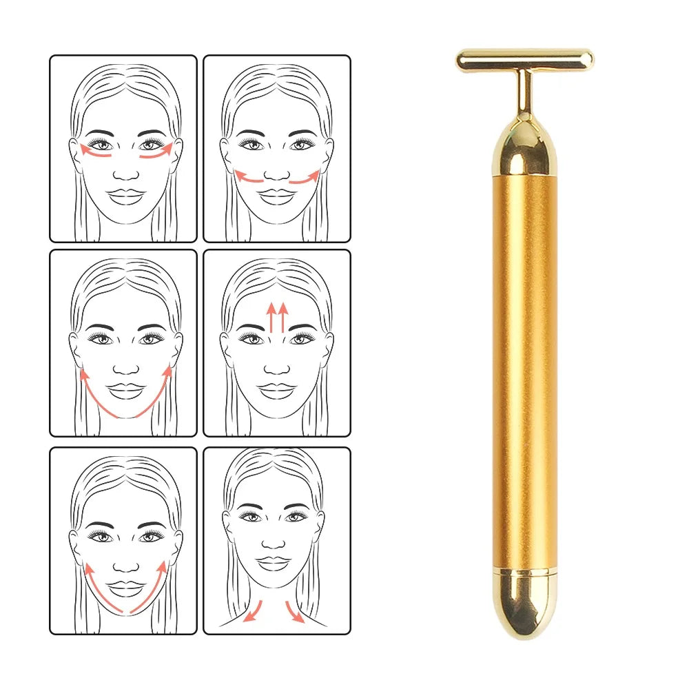 Gold Face - Massageador facial Harmonização anti rugas