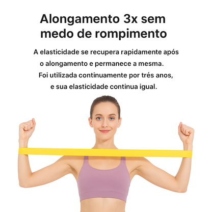Kit 5 peças - extensores elásticos para exercícios físico