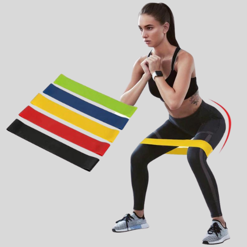 Kit 5 peças - extensores elásticos para exercícios físico