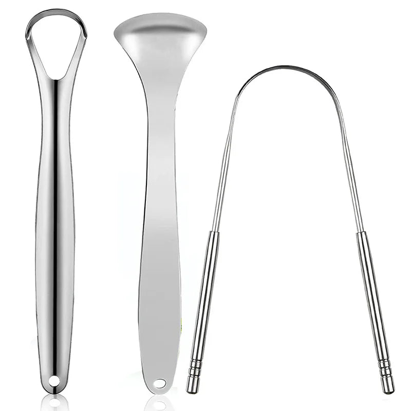 Kit raspador de língua inoxidável - saúde bocal