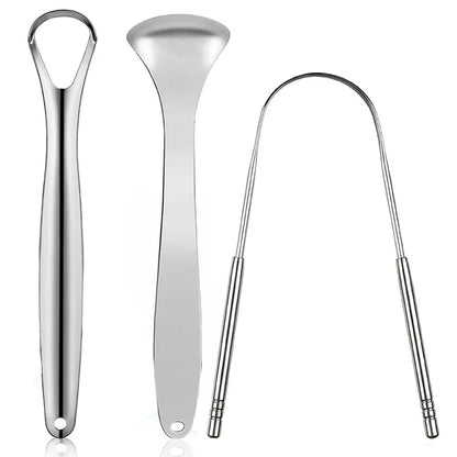 Kit raspador de língua inoxidável - saúde bocal