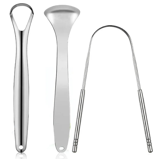 Kit raspador de língua inoxidável - saúde bocal