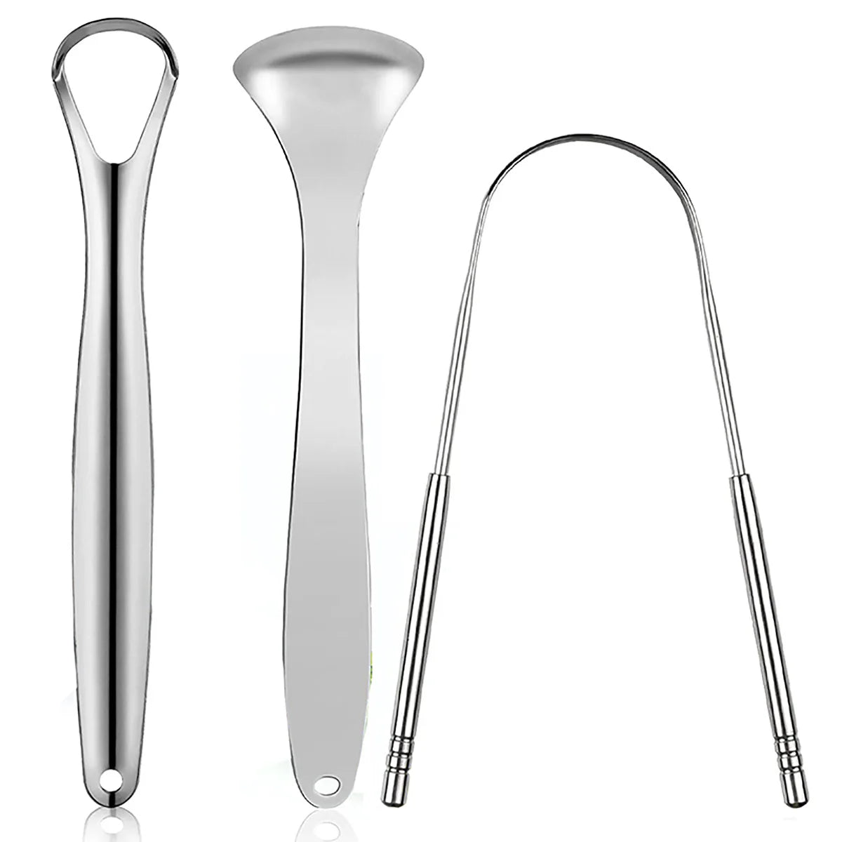 Kit raspador de língua inoxidável - saúde bocal