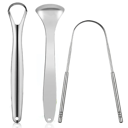 Kit raspador de língua inoxidável - saúde bocal